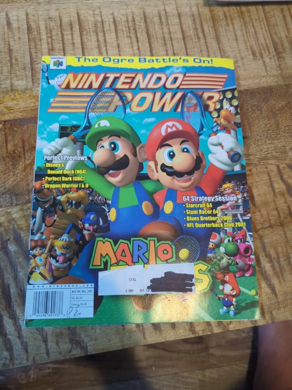 Nintendo Power Magazine Vol 134 August 2000 Mario Tennis Dragon Warrior w Poster